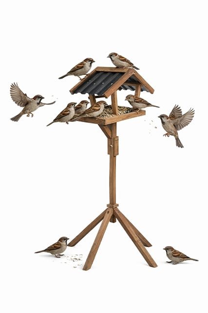 madáretető verebeknek