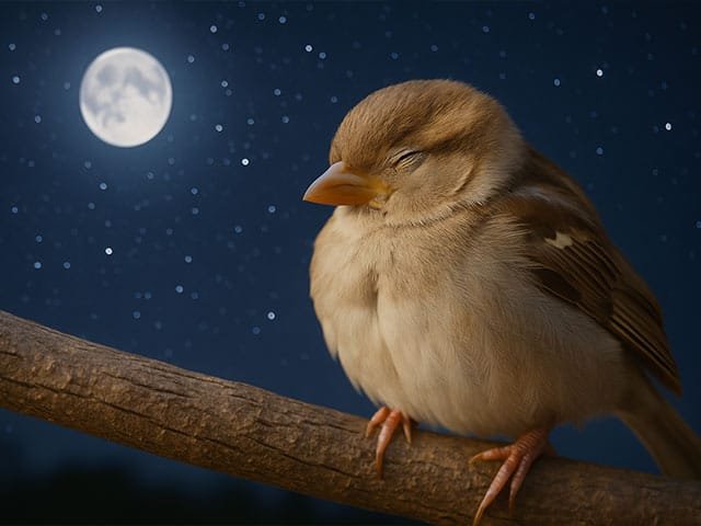 verébfióka éjszaka