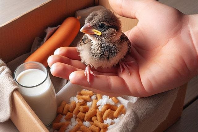 Verébfióka etetése - tiltott ételek